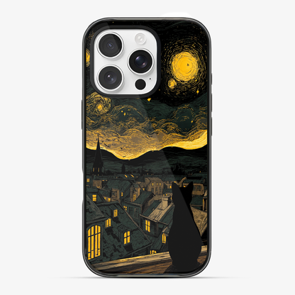 Starry Night, Cat Delight Phone Case