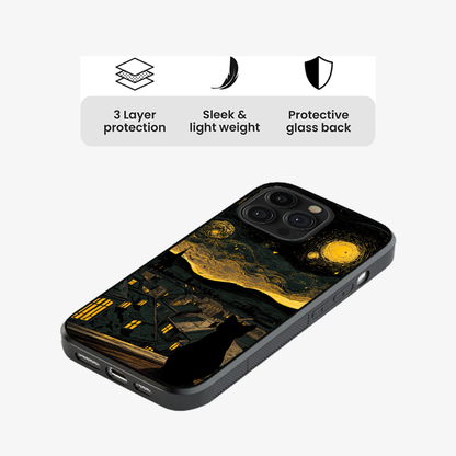 Starry Night, Cat Delight Phone Case