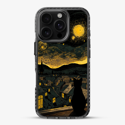 Starry Night, Cat Delight Phone Case