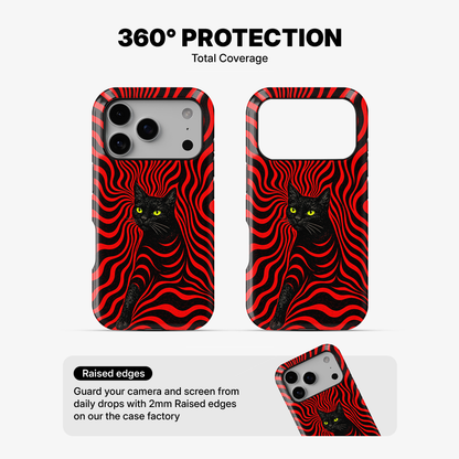 Red Alert Cat Phone Case