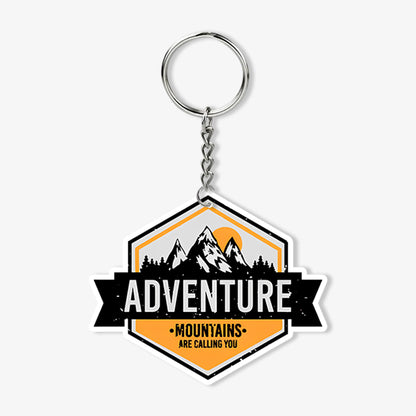 Adventure Mountains Calling KeyChain