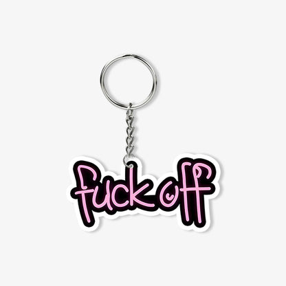 Neon F**K Off KeyChain