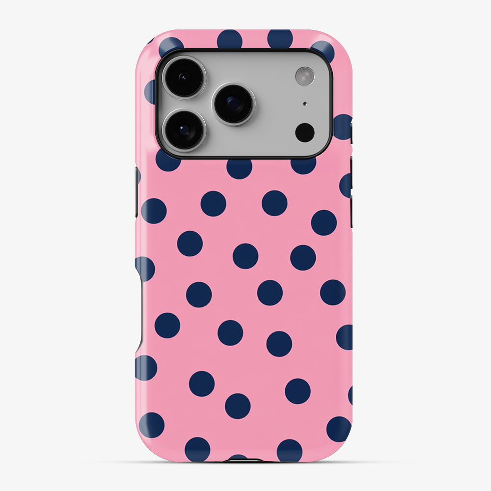 Navy Blush Dots Phone Case