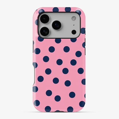 Navy Blush Dots Phone Case