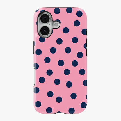 Navy Blush Dots Phone Case