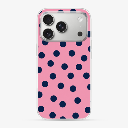 Navy Blush Dots Phone Case