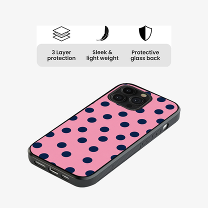 Navy Blush Dots Phone Case