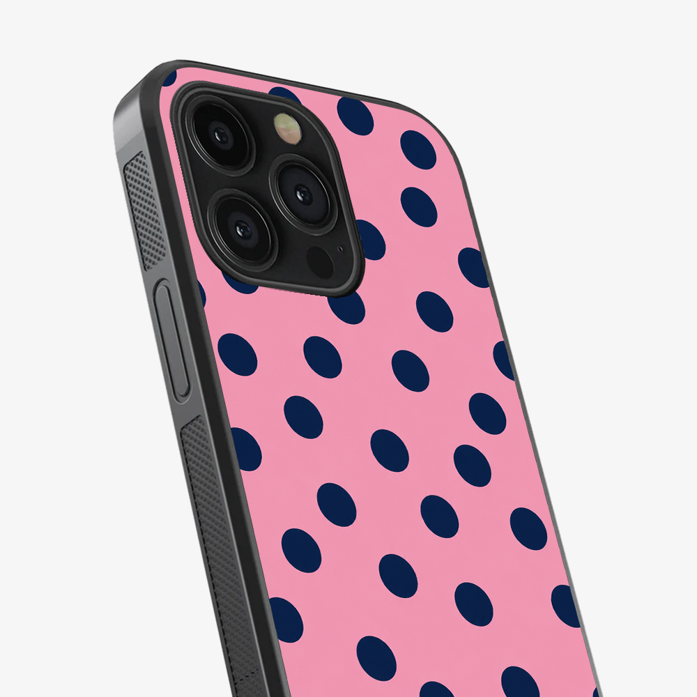 Navy Blush Dots Phone Case
