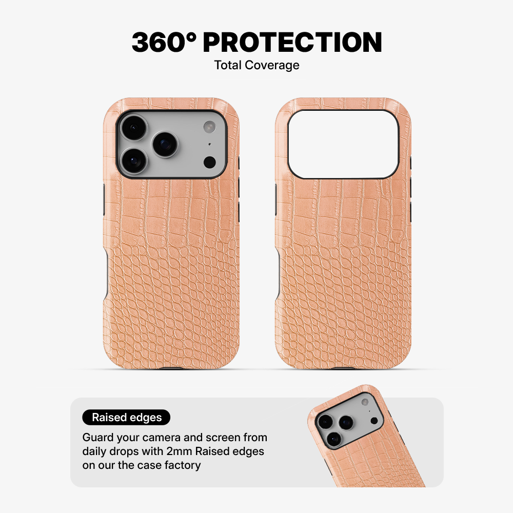 Pink Croco Phone Case