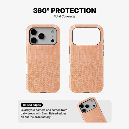 Pink Croco Phone Case