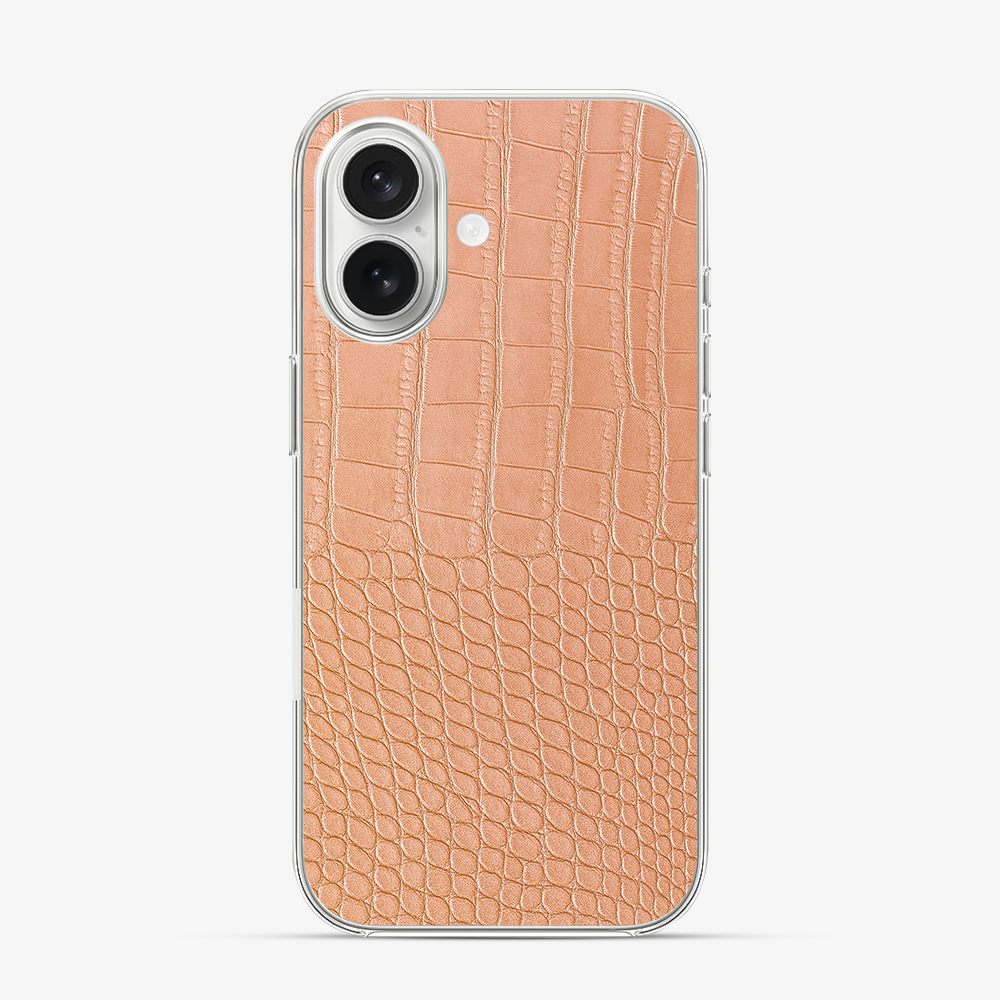 Pink Croco iPhone 16 Case