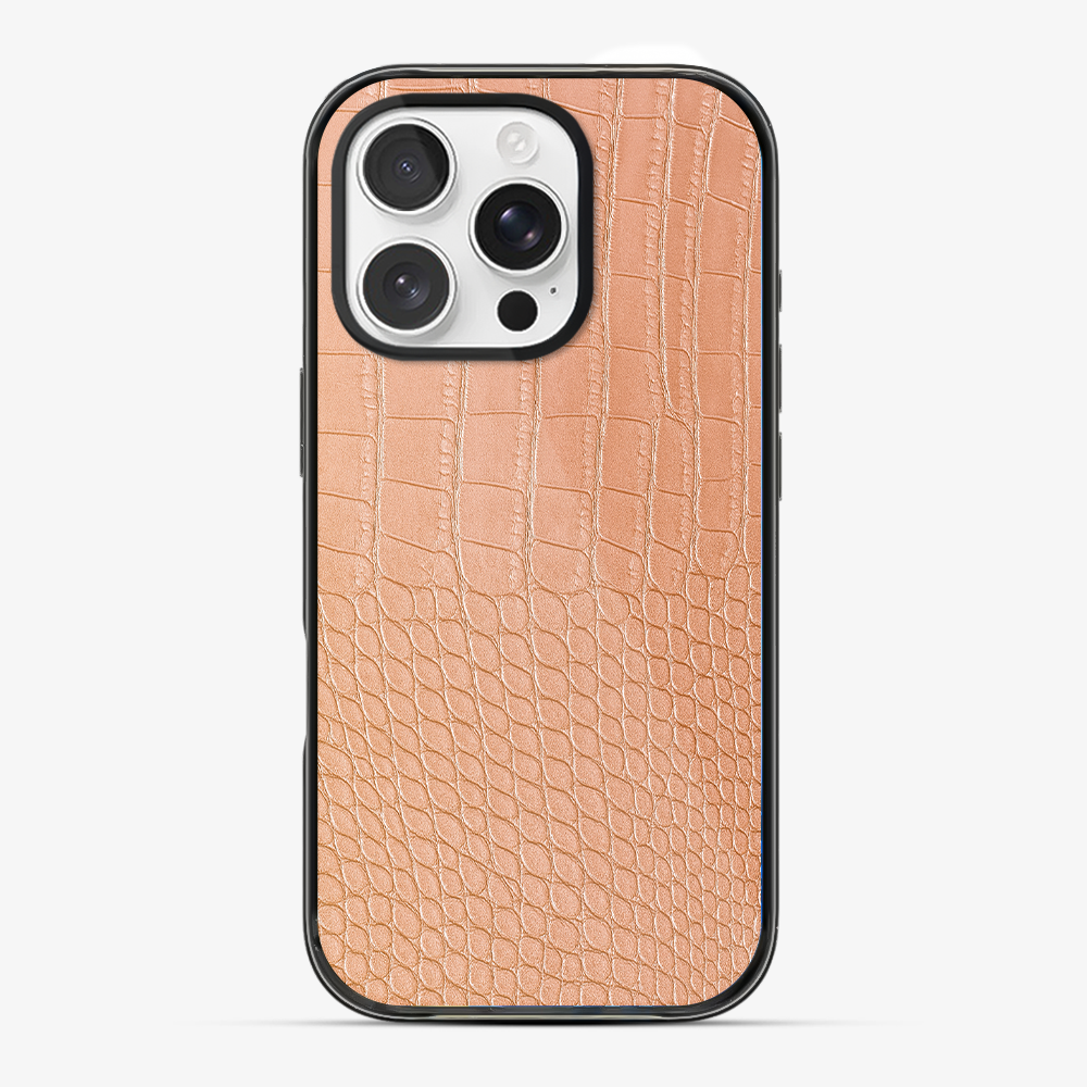 Pink Croco Phone Case Anti Yellow Silicone Case