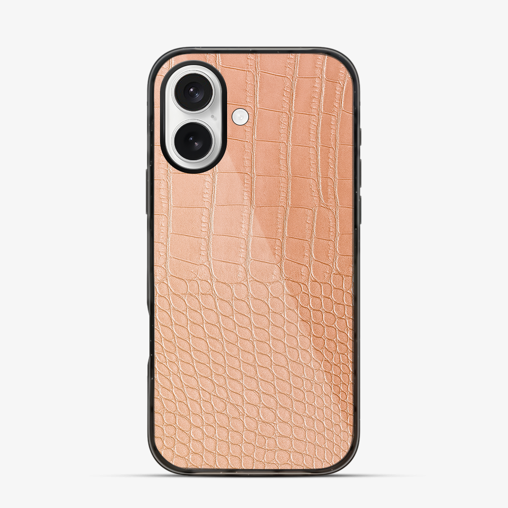 Pink Croco iPhone 16 Case