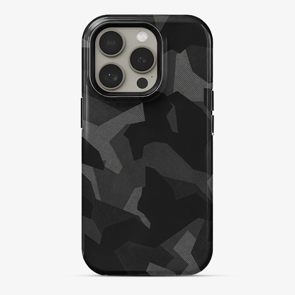 Night Black Camouflage Armoured Phone Case