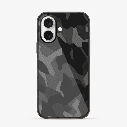 Night Black Camouflage iPhone 16 Case