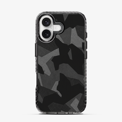Night Black Camouflage iPhone 16 Case