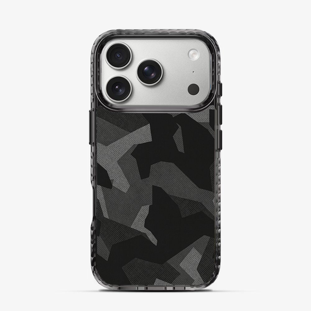 Night Black Camouflage iPhone 17 Pro Case