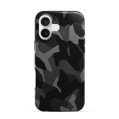 Night Black Camouflage iPhone 16 Case