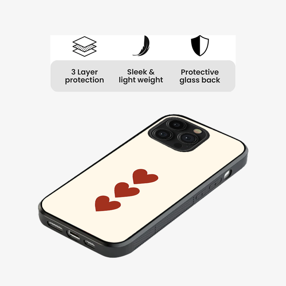 Three Hearts Phone Case