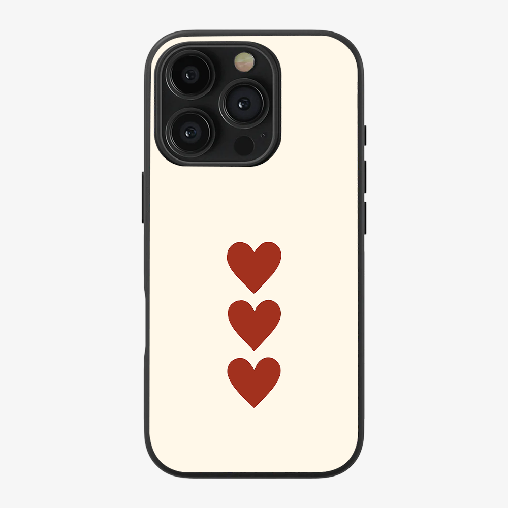 Three Hearts Phone Case Anti Yellow Silicone Case
