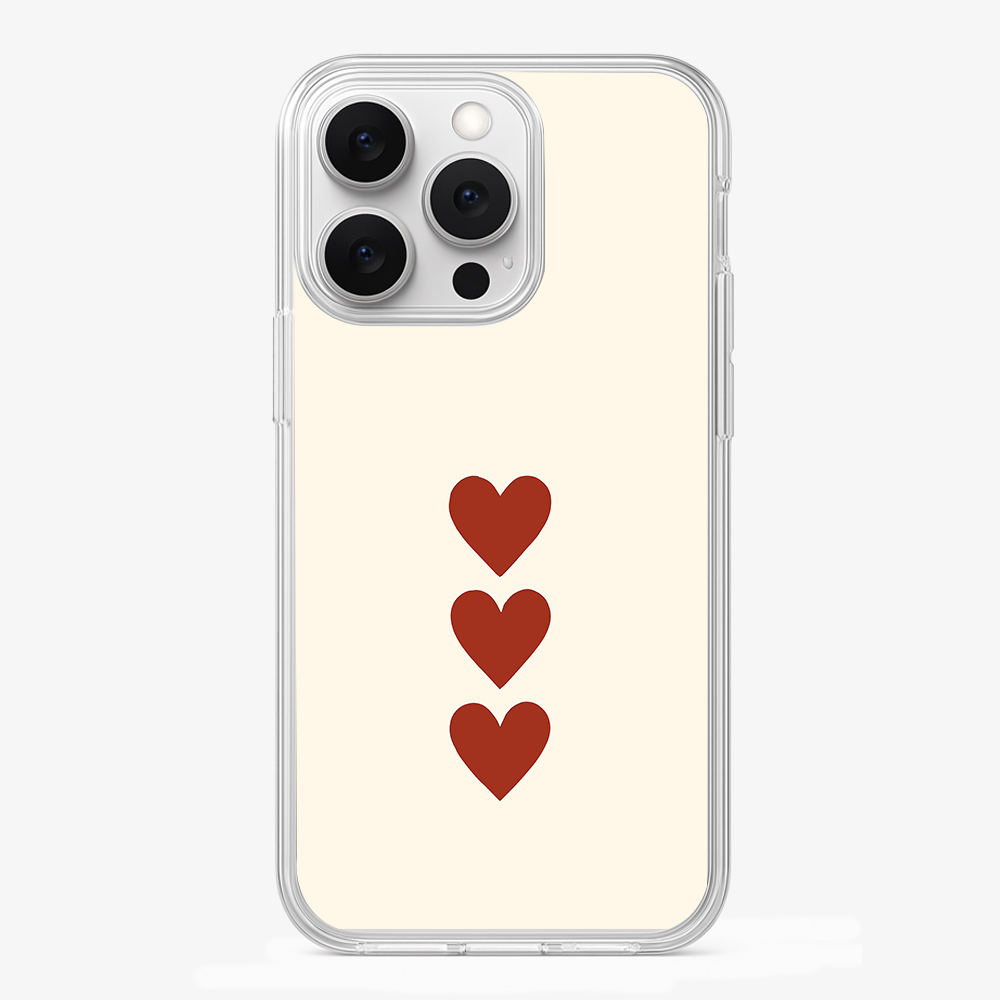 Three Hearts Phone Case Glass Case