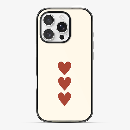 Three Hearts Phone Case Hard 2.0 Case