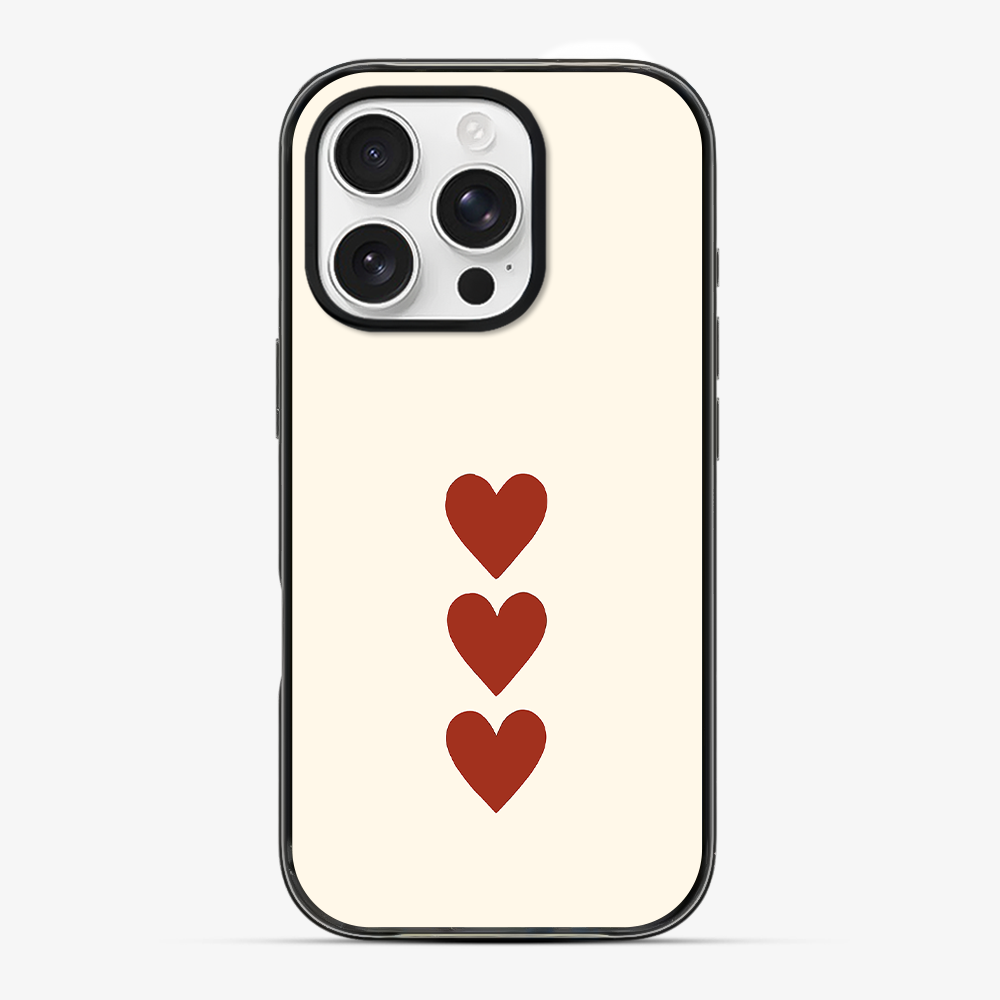 Three Hearts Phone Case Clear Silicone Case