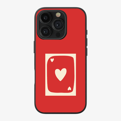 Red Heart Card Phone Case Anti Yellow Silicone Case