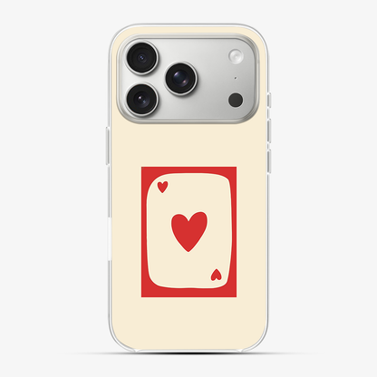 Beige Heart Card Phone Case