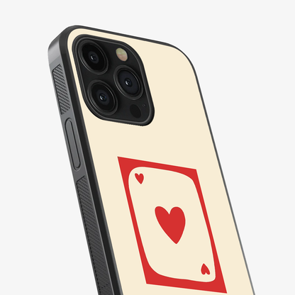 Beige Heart Card Phone Case
