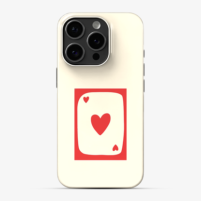 Beige Heart Card Phone Case