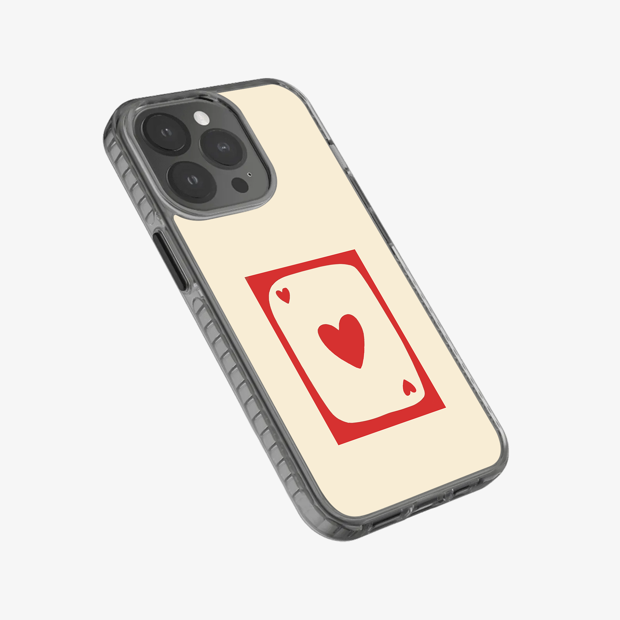 Beige Heart Card Phone Case