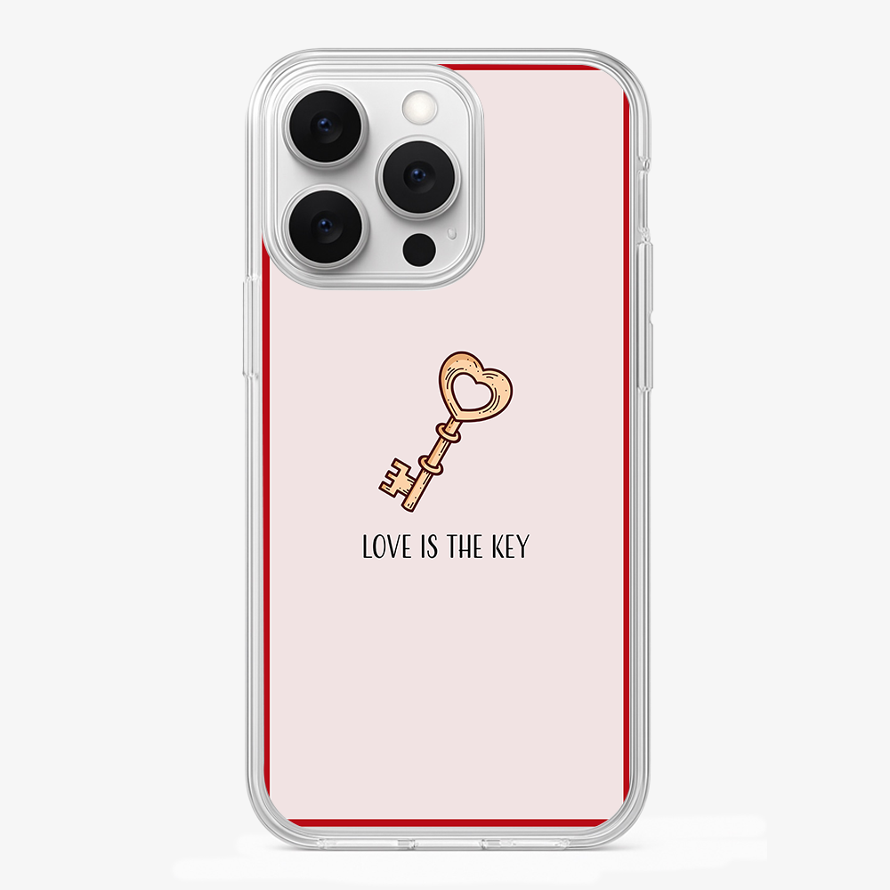 Love Is The Key Phone Case Glass Case