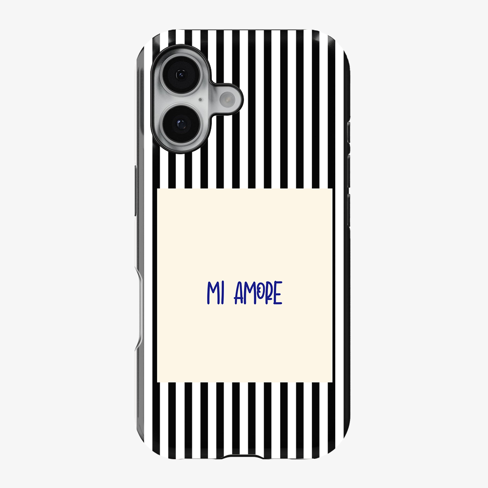 Mi Amore Black Phone Case