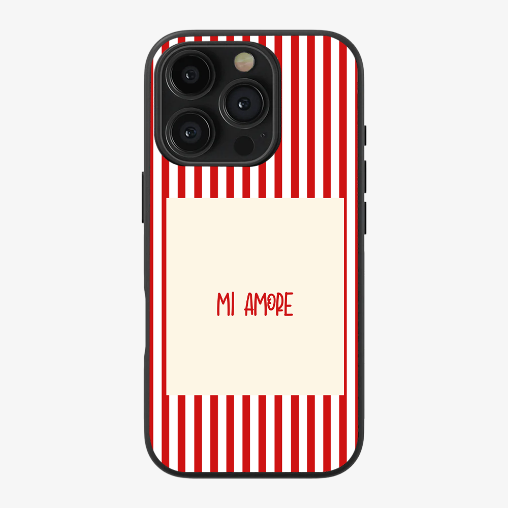 Mi Amore Red Phone Case Anti Yellow Silicone Case