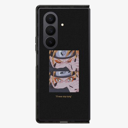 Anime Naruto Never Stop Trying Samsung Z Fold Phone Case
