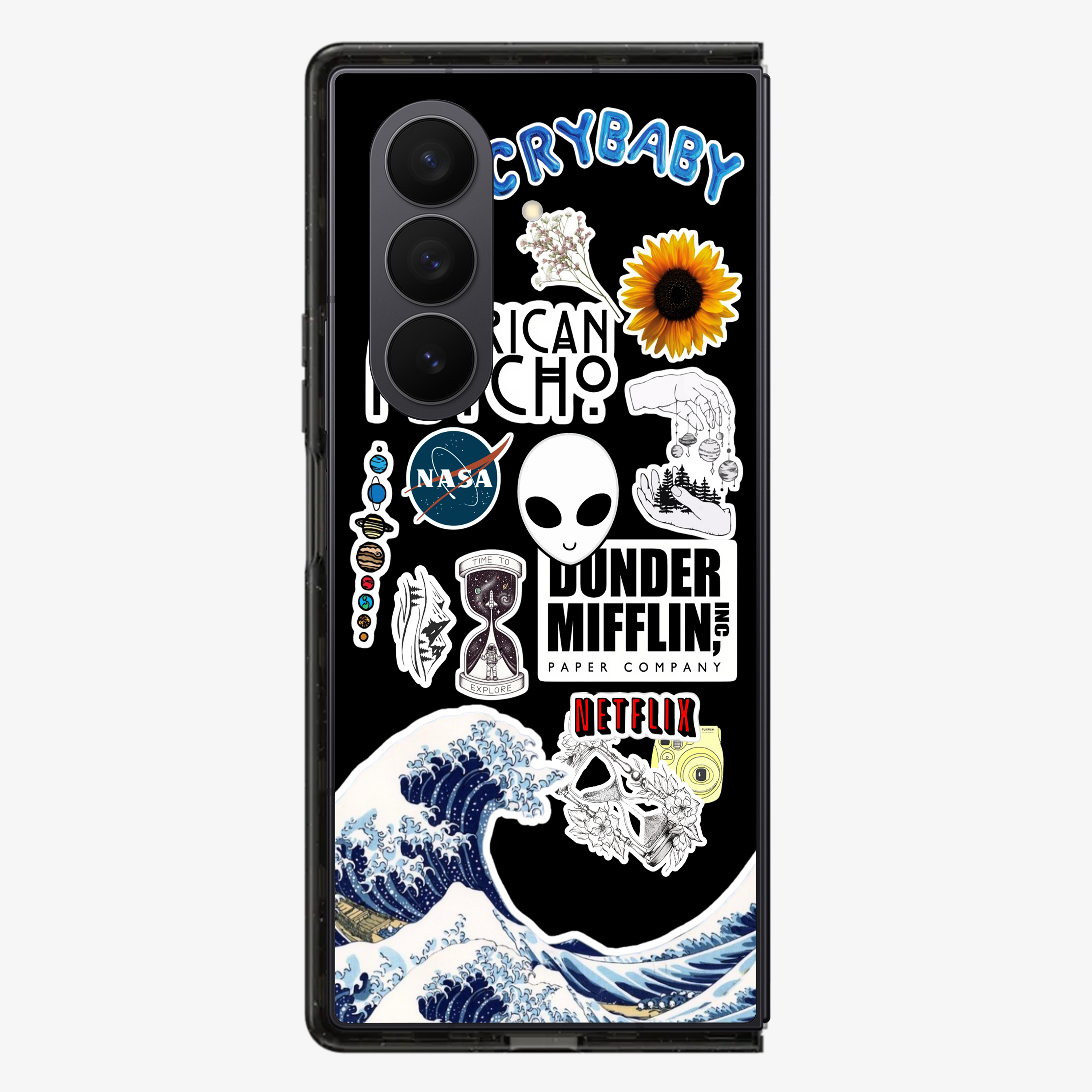 American Psycho | Netflix Sticker Samsung Z Fold Phone Case