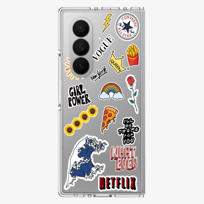 Vouge Sticker | Four Samsung Z Fold Phone Case
