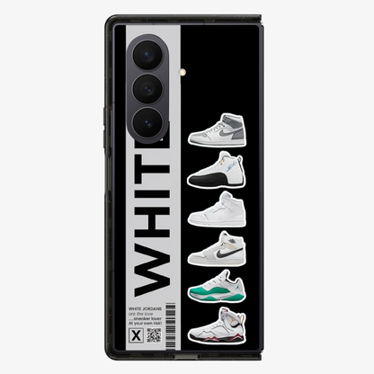 White Jordan's Samsung Z Fold Phone Case