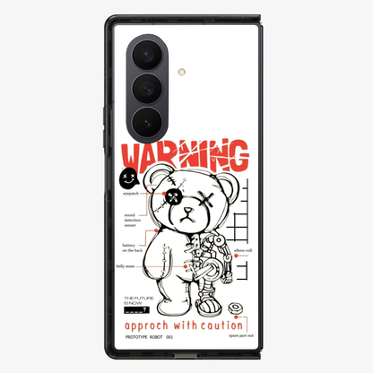 Teddy X Warning Samsung Z Fold Phone Case