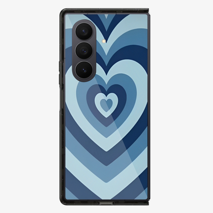 Blue heart Samsung Z Fold Phone Case