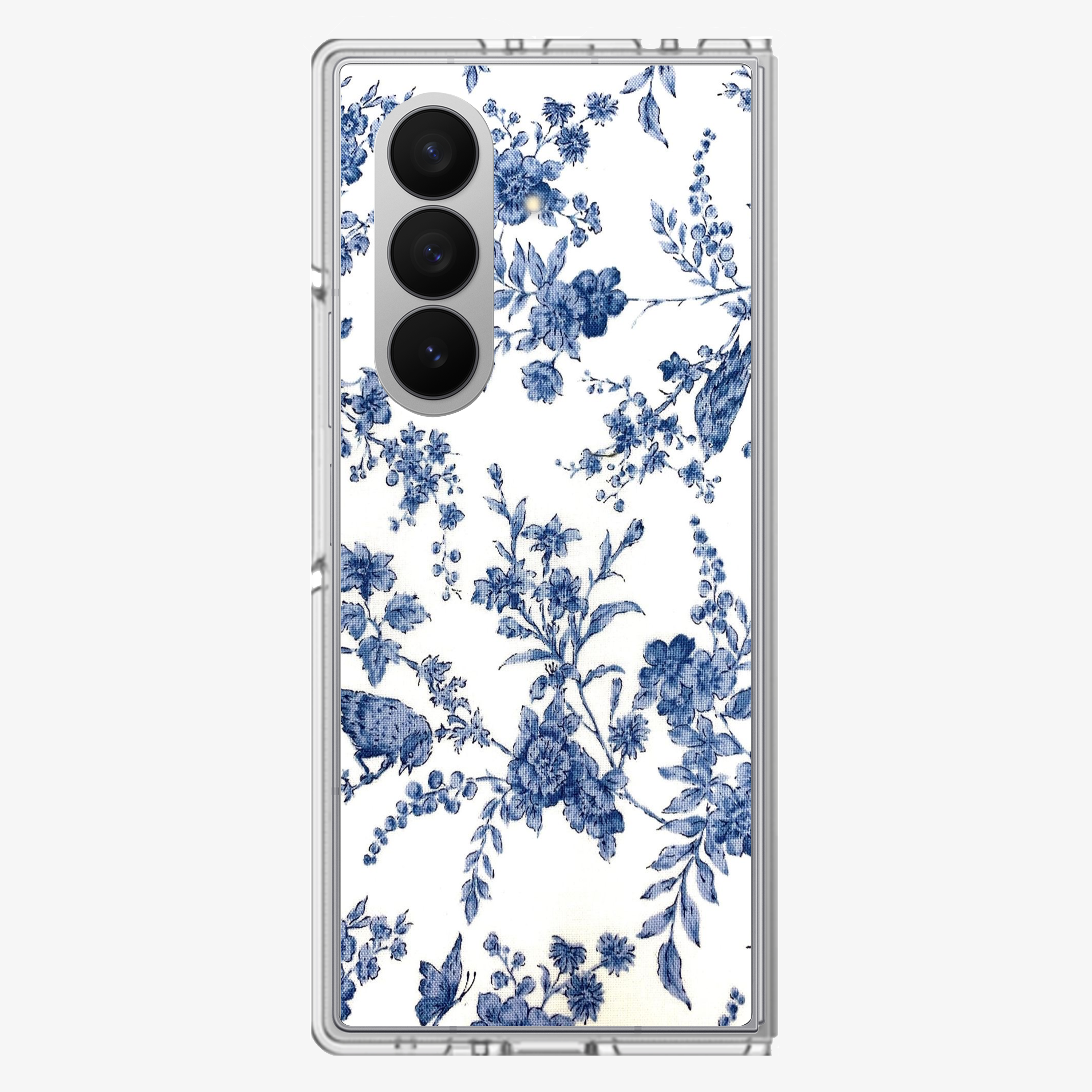 Blue Flowers Samsung Z Fold Phone Case
