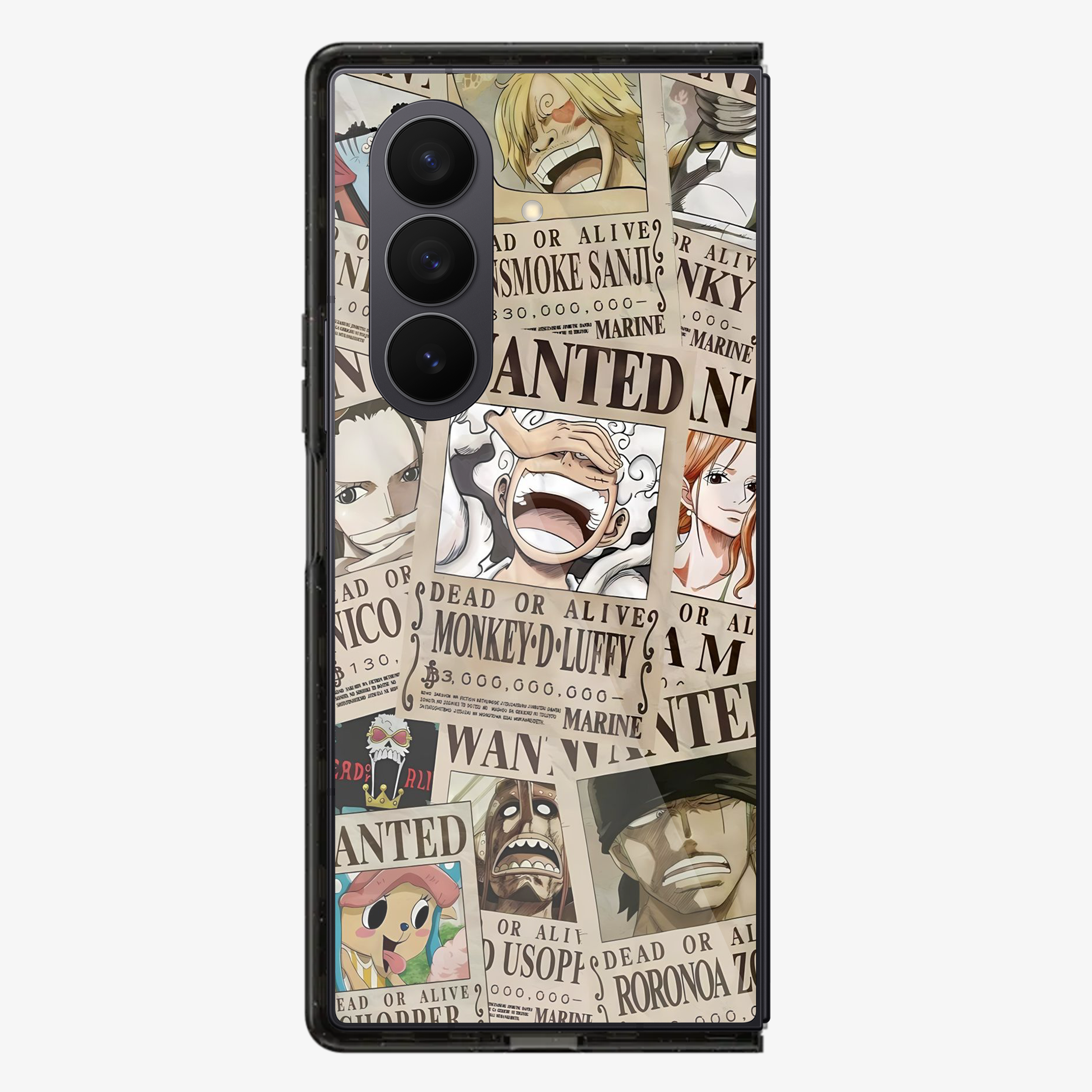 Wanted One Piece Luffy Anime Samsung Z Fold Phone Case