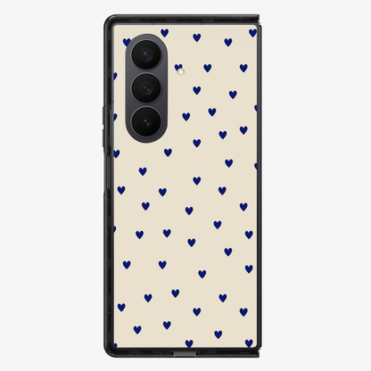 Blue Multiple Heart's Samsung Z Fold Phone Case