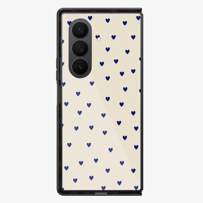 Blue Multiple Heart's Samsung Z Fold Phone Case