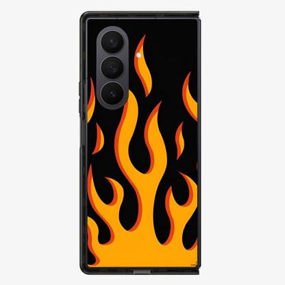 Flame | Orange Samsung Z Fold Phone Case
